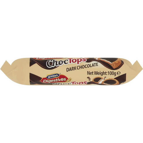 Mcvitie's Digestives Choc Tops Dark Chocolate 100g