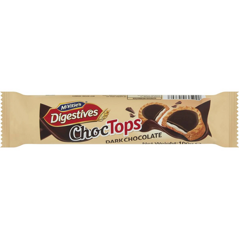 Mcvitie's Digestives Choc Tops Dark Chocolate 100g