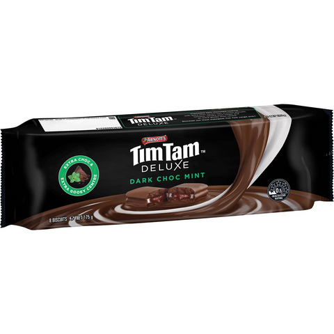 Arnott's Tim Tam Deluxe Dark Choc Mint Chocolate Biscuits 175g