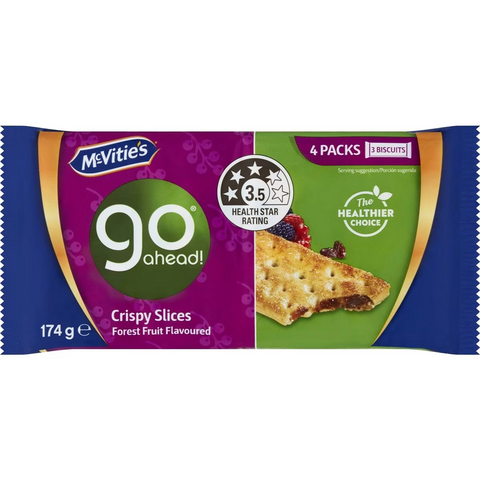 Mcvities Go Ahead Crispy Slices Forest Fruit 174g