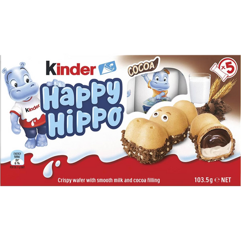 Kinder Happy Hippo Cocoa Biscuit Multipack 5 Pack