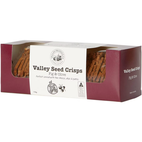 Valley Produce Company Seed Crisps Fig & Olive 170g