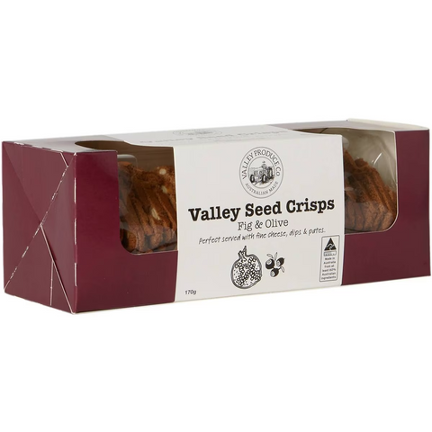 Valley Produce Company Seed Crisps Fig & Olive 170g