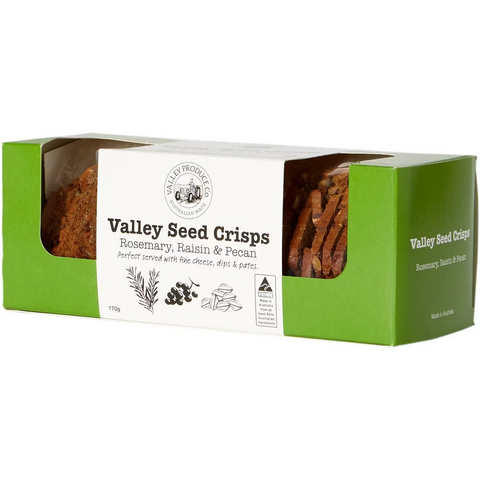 Valley Produce Company Seed Crisps Rosemary Raisin & Pecan 170g