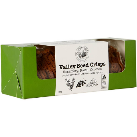 Valley Produce Company Seed Crisps Rosemary Raisin & Pecan 170g