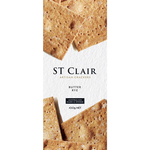 St Clair Artisan Crackers Butter Rye 100g