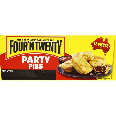 Four'n Twenty Party Pies Frozen 12 Pack