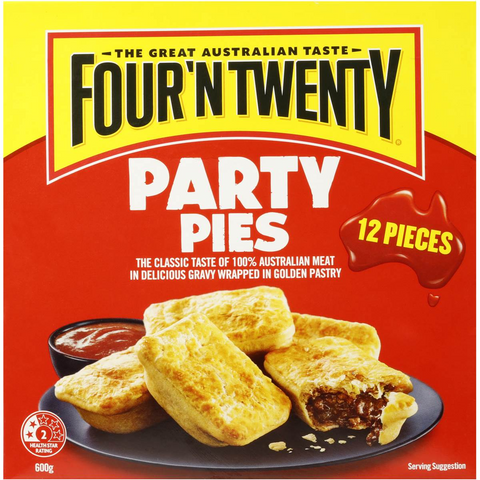 Four'n Twenty Party Pies Frozen 12 Pack