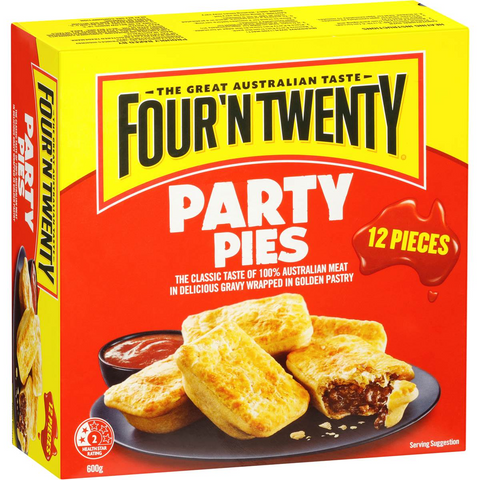 Four'n Twenty Party Pies Frozen 12 Pack