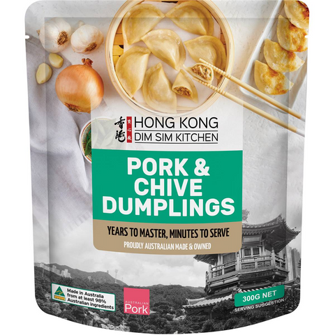 Hong Kong Dim Sim Kitchen Pork & Chive Dumplings 300g