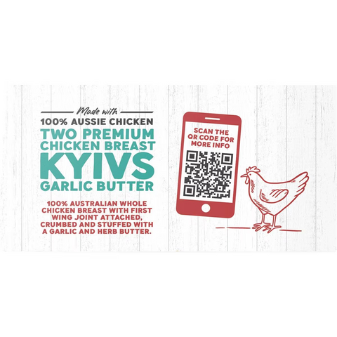 Ingham's Two Premium Chicken Breast Kyivs Garlic Butter 350g