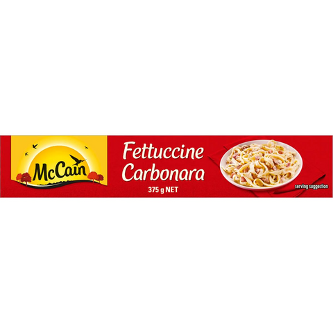 Mccain Fettuccine Carbonara Frozen Meal 375g