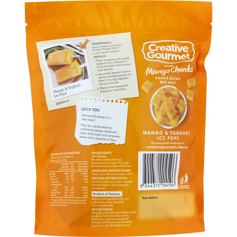 Creative Gourmet Frozen Mango Chunks 500g