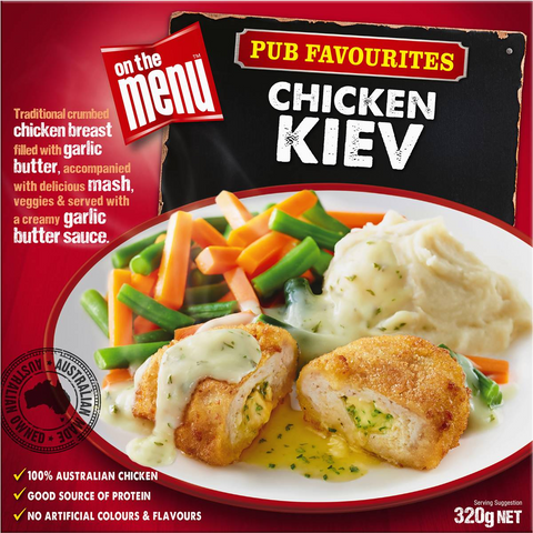 On The Menu Chicken Kiev Frozen Meal 320g