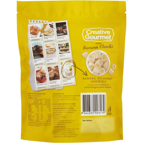 Creative Gourmet Frozen Banana Chunks 500g