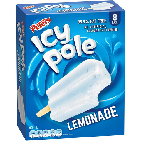 Peters Icy Pole Lemonade 8 Pack