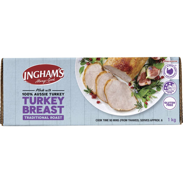 Ingham's Frozen Turkey Breast Traditional Roast 1kg – Tomen Supermarket