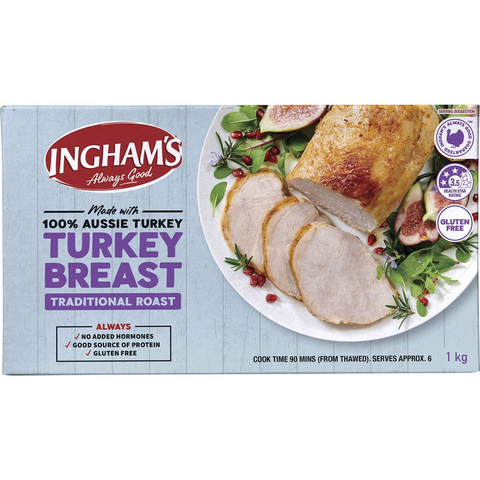 Ingham's Frozen Turkey Breast Traditional Roast 1kg