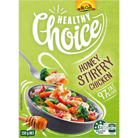 Mccain Honey Stir Fry Chicken Healthy Choice Frozen Meal 330g