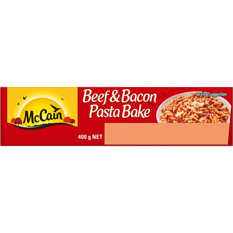 Mccain Beef & Bacon Pasta Bake Frozen Meal 400g