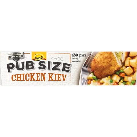 Mccain Pub Size Chicken Kiev Frozen Meal 480g