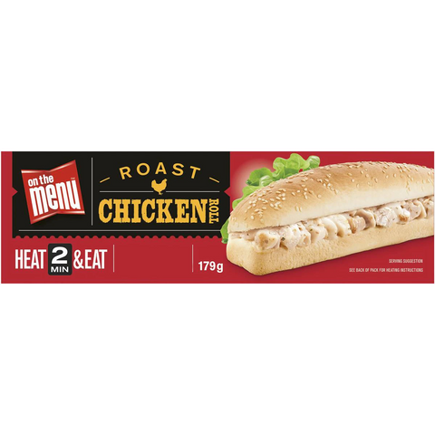 On The Menu Roast Chicken Rolls 179g