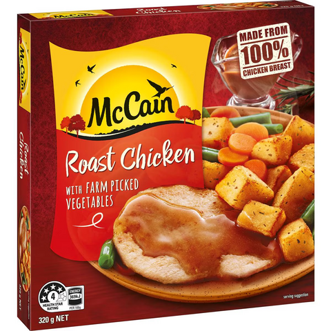 Mccain Dinner Roast Chicken Frozen Meal 320g