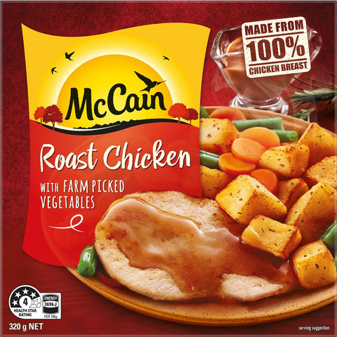 Mccain Dinner Roast Chicken Frozen Meal 320g