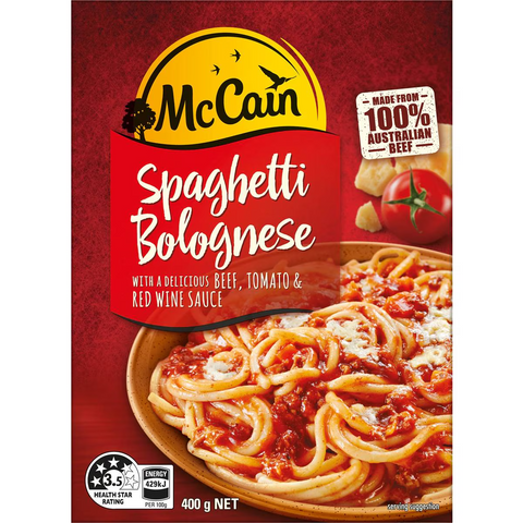 Mccain Spaghetti Bolognese Frozen Meal 400g