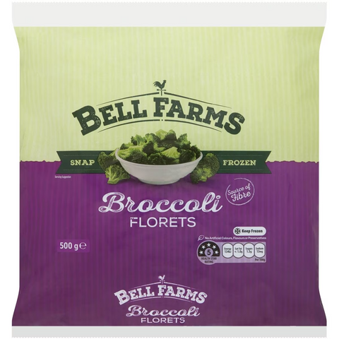 Bell Farms Snap Frozen Broccoli Florets 500g