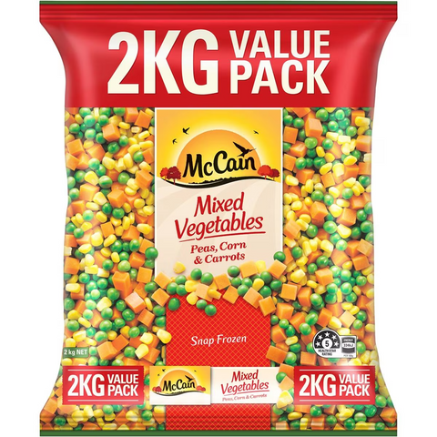 Mccain Mixed Vegetables Peas Corn & Carrot 2kg