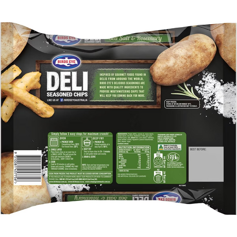 Birds Eye Deli Seasoned Chips Sea Salt & Rosemary 600g