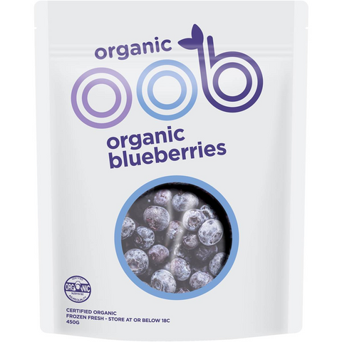 Oob Organic Frozen Blueberries 450g