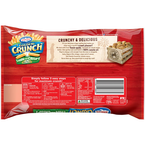 Birds Eye Golden Crunch Thin & Crispy Chips 900g