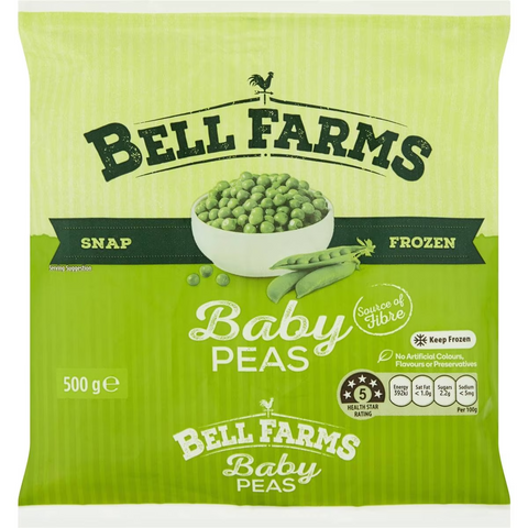 Bell Farms Frozen Baby Peas 500g