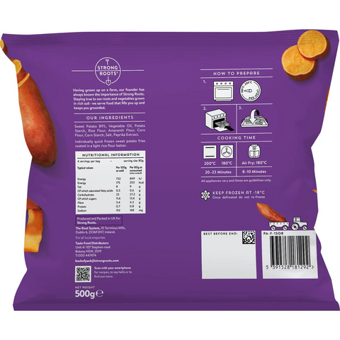 Strong Roots Oven Baked Sweet Potato Fries 500g