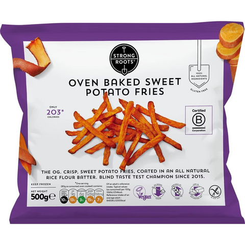 Strong Roots Oven Baked Sweet Potato Fries 500g