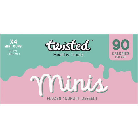 Twisted Minis Frozen Yoghurt Dessert Assorted 4 Pack