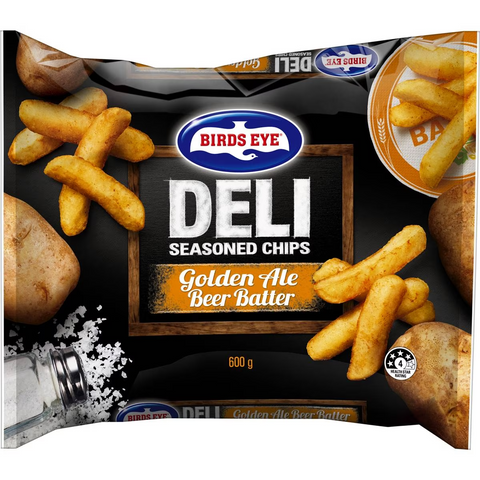 Birds Eye Deli Seasoned Chips Golden Ale Beer Batter 600g