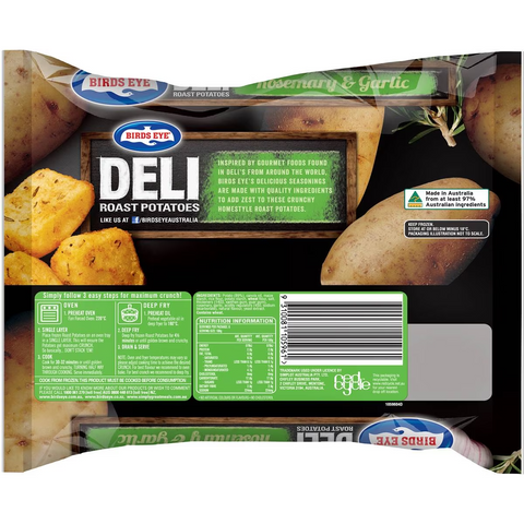 Birds Eye Deli Seasoned Roast Potatoes Rosemary & Garlic 600g