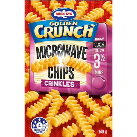 Birds Eye Microwave Chips Crinkle 140g