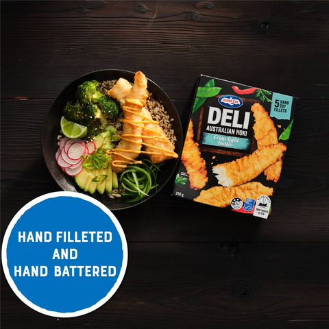 Birds Eye Deli Hoki Fillets Lightly Battered 250g