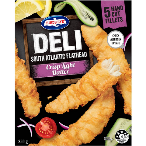 Birds Eye Deli Seasonal Catch Flathead In Light Batter 250g