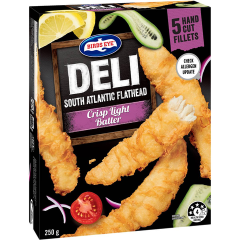 Birds Eye Deli Seasonal Catch Flathead In Light Batter 250g