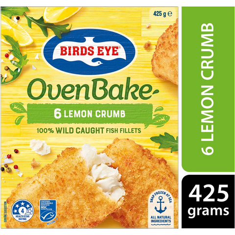 Birds Eye Oven Bake Crumbed Lemon 425g