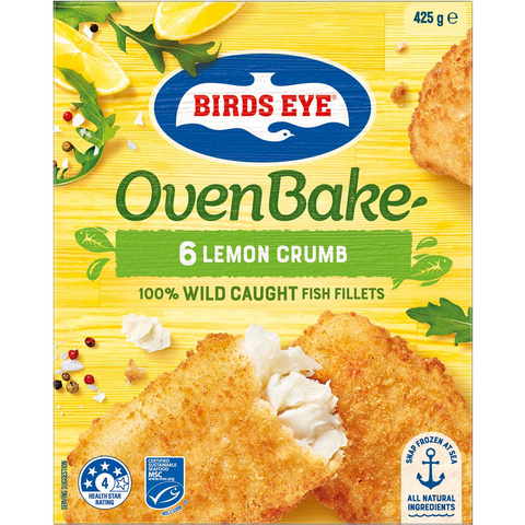 Birds Eye Oven Bake Crumbed Lemon 425g