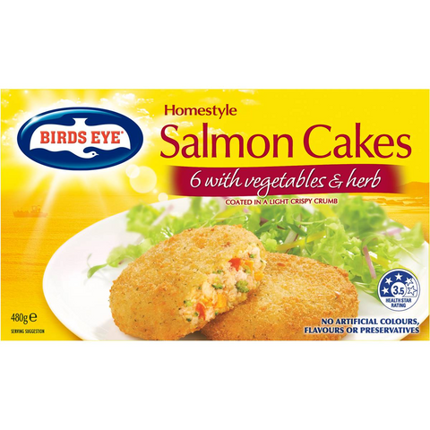 Birds Eye Fish Cakes Salmon With Vegetables & Herbs 480g