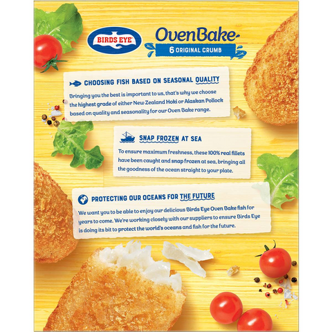 Birds Eye Oven Bake Crumbed Wild Caught Fish Fillets 425g