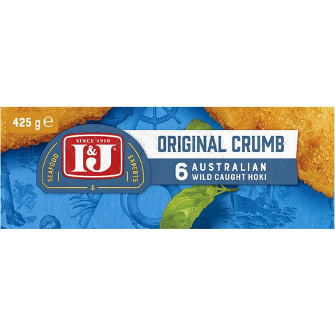 I&j Wild Caught Australian Hoki Original Crumb 425g