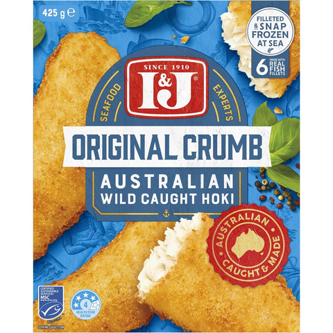 I&j Wild Caught Australian Hoki Original Crumb 425g